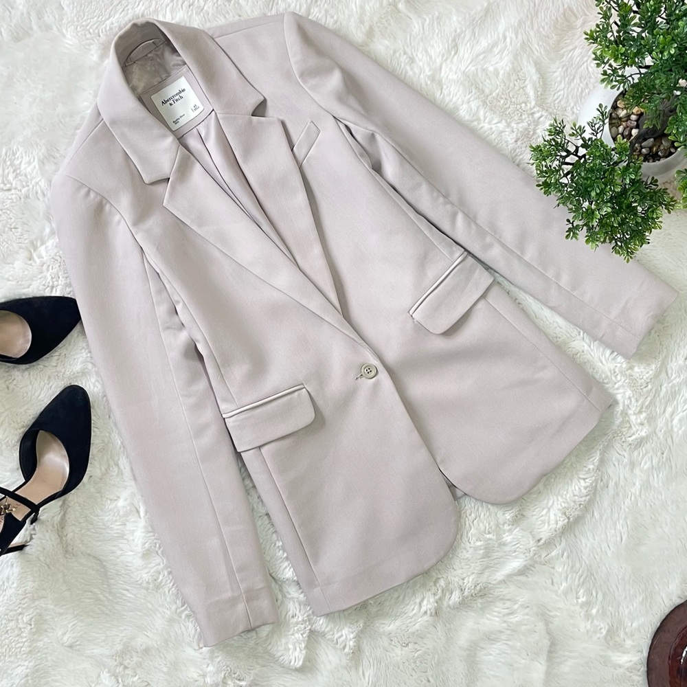 Abercrombie & Fitch Blend Single Breasted Blazer – Beige – Size XS - Picture 1 of 6